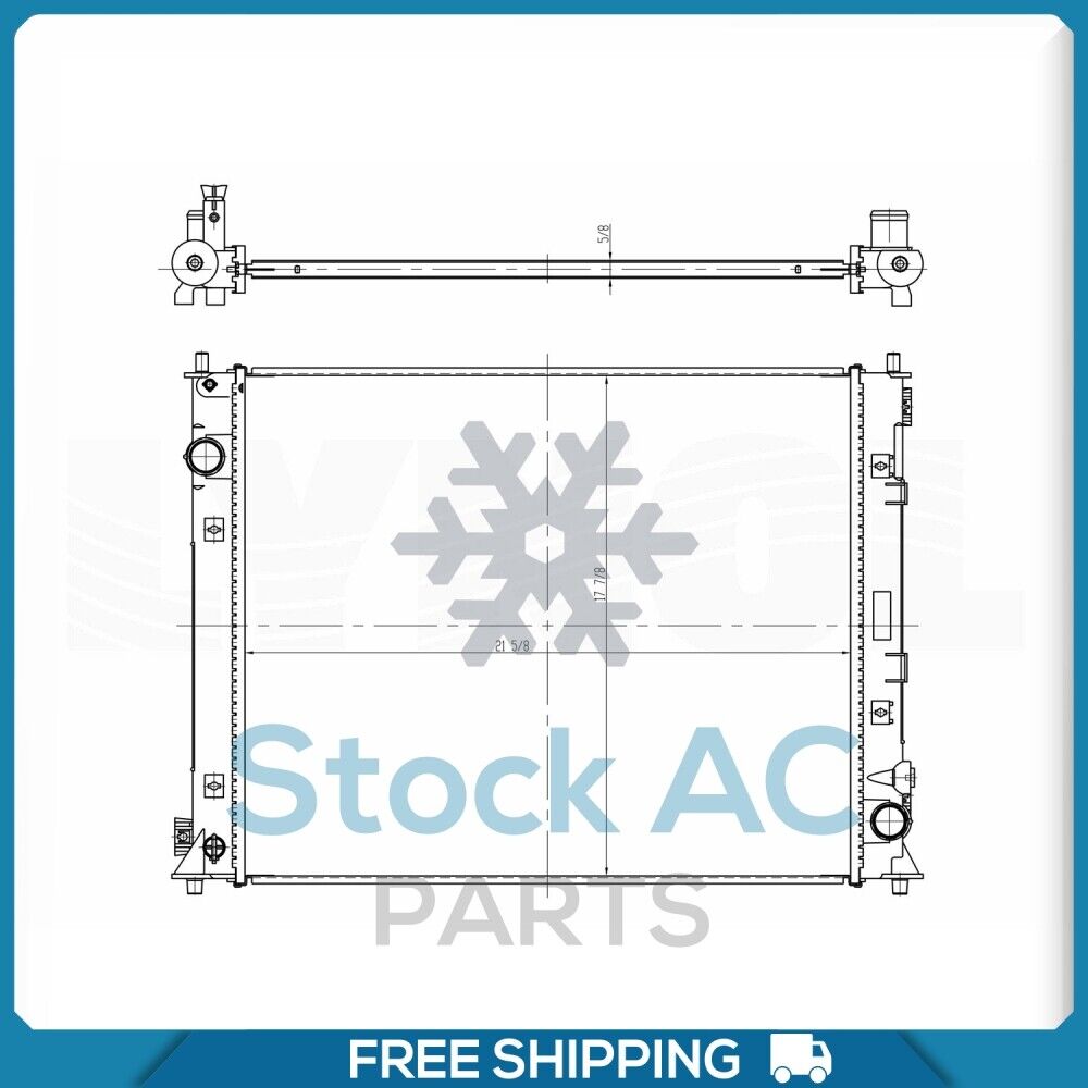 Radiator fits 16-19 Honda Civic 2.0L - OE# 19010-5BA-A01 HO3010240 QL - Qualy Air