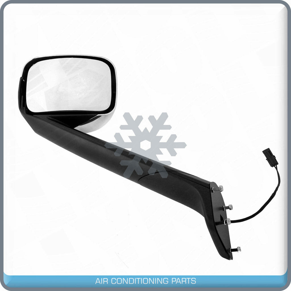 Chrome Hood Mirror Driver Left Side Assembly fit 2018-2022 Freightliner Cascadia - Qualy Air