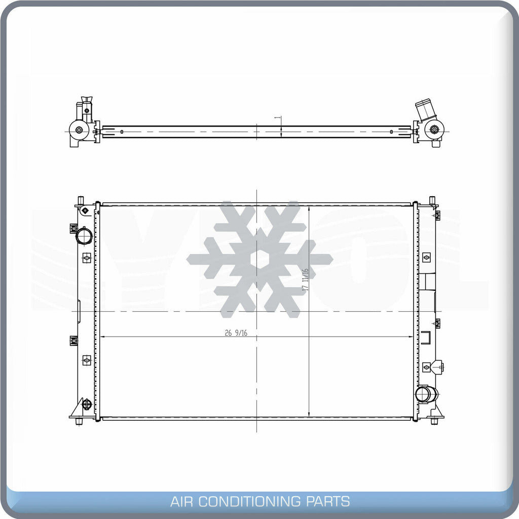 Radiator for 16-20 Honda Civic 1.5L - OE# 190105AAA01 QL - Qualy Air