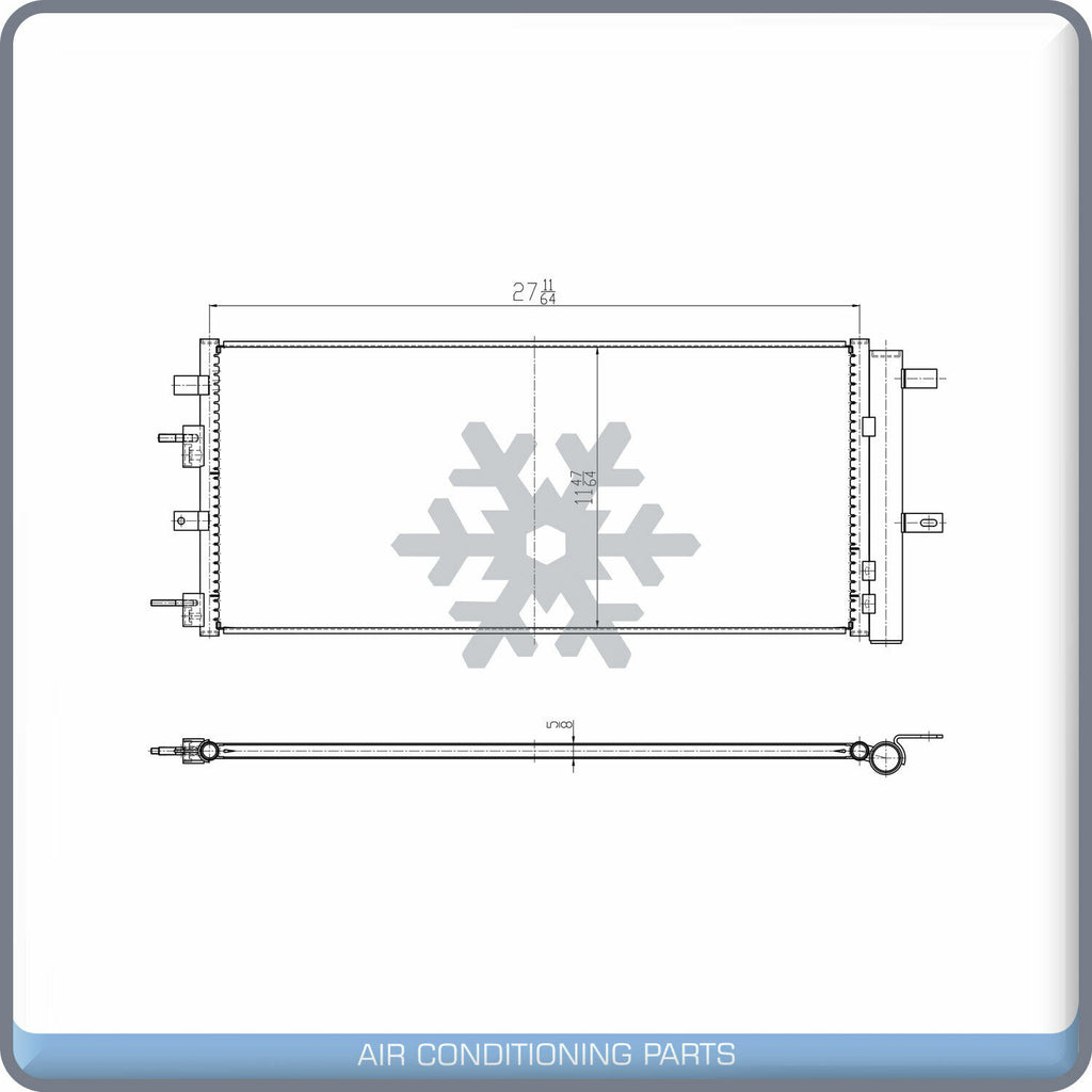 A/C Condenser for Ford Fusion / Lincoln Continental, MKZ QL - Qualy Air