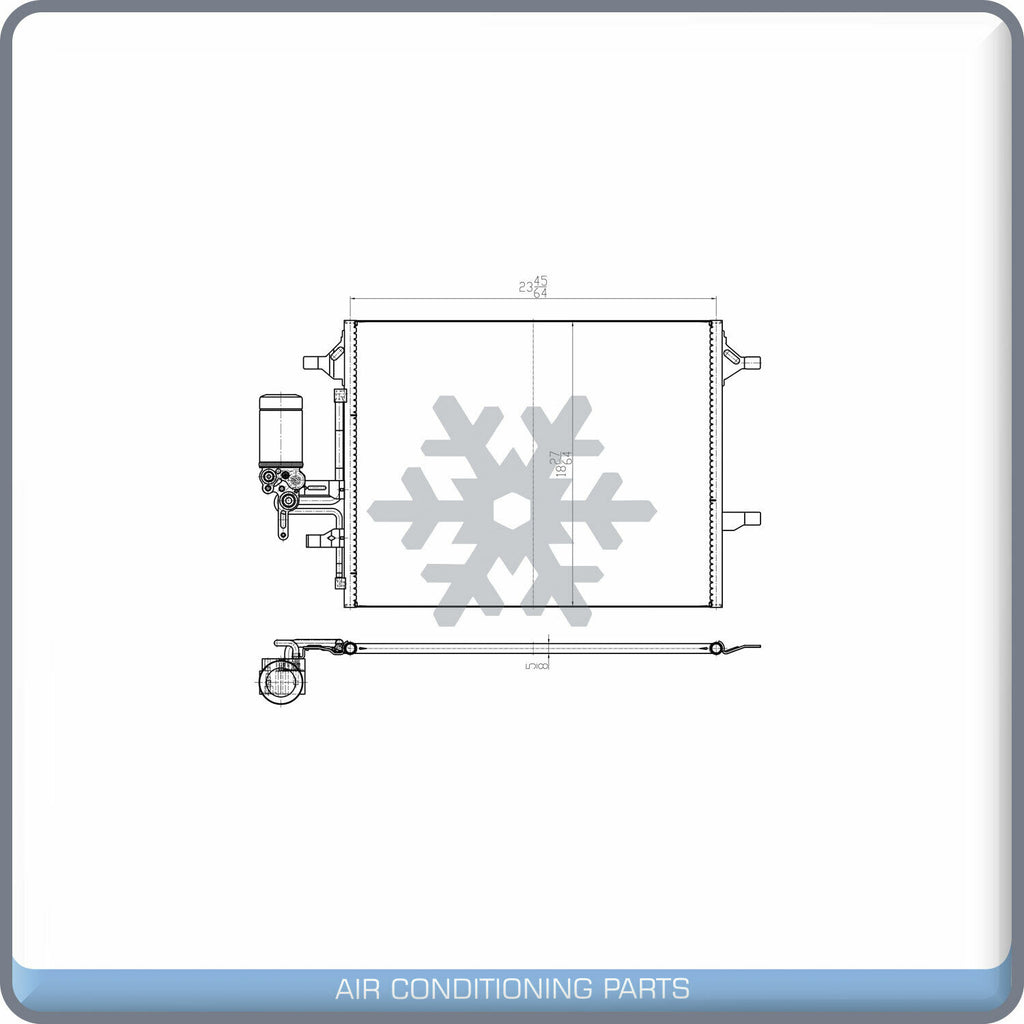 A/C Condenser for Volvo S60, S60 Cross Country, V60, V60 Cross Country, XC... QL - Qualy Air