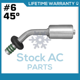 New AC #06 Male Spring lock 45° Fitting - Qualy Air