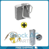 New AC Evaporator + Drier + Exp Valve Honda Civic 1997 to 2000 Replacement Kit