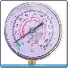 Cargar imagen en el visor de la galería, Manifold Gauge Low Pressure SAE -30 to 225 PSI R410a R12 R22 R134a - Qualy Air