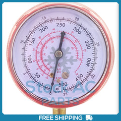 Manifold Gauge High Pressure SAE 0 to 500 PSI R410a R12 R22 R134a