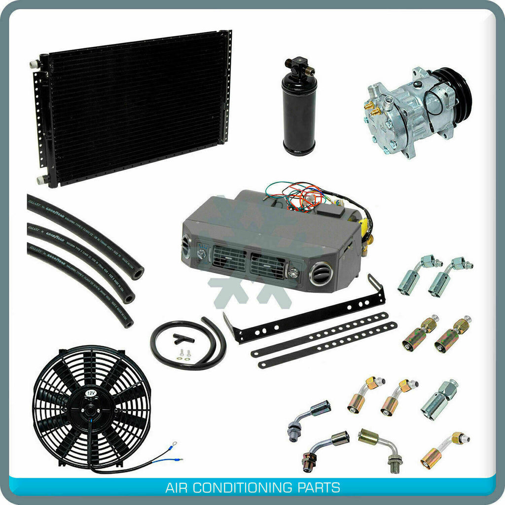BRAND NEW A/C KIT UNIVERSAL UNDER DASH COMPRESSOR KIT AIR CONDITIONER 24V - Qualy Air