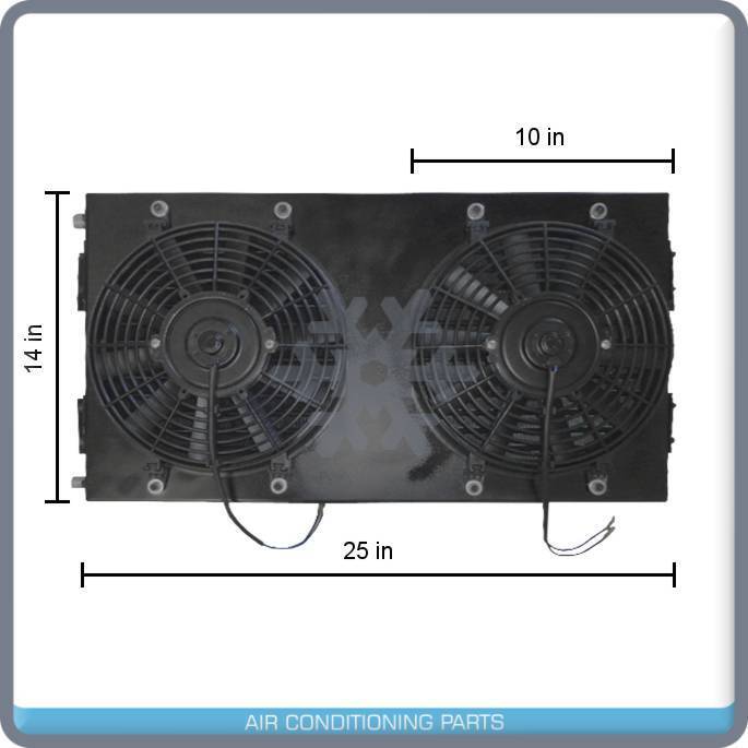 New UNIVERSAL A/C Module Condenser with Fan - 12V - Qualy Air