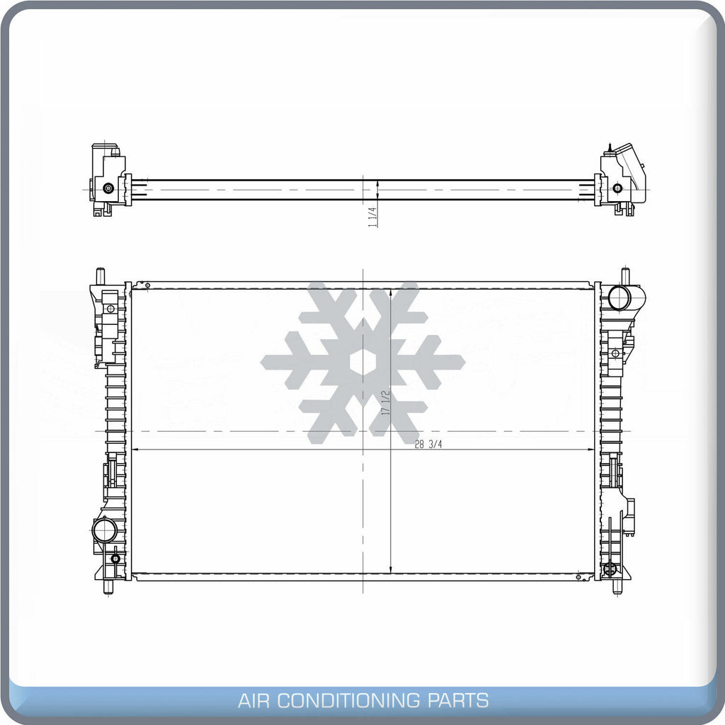 NEW Radiator fits 2016-2019 Ford Explorer, 3.5L V6 - OE# 16400-28661 QL - Qualy Air