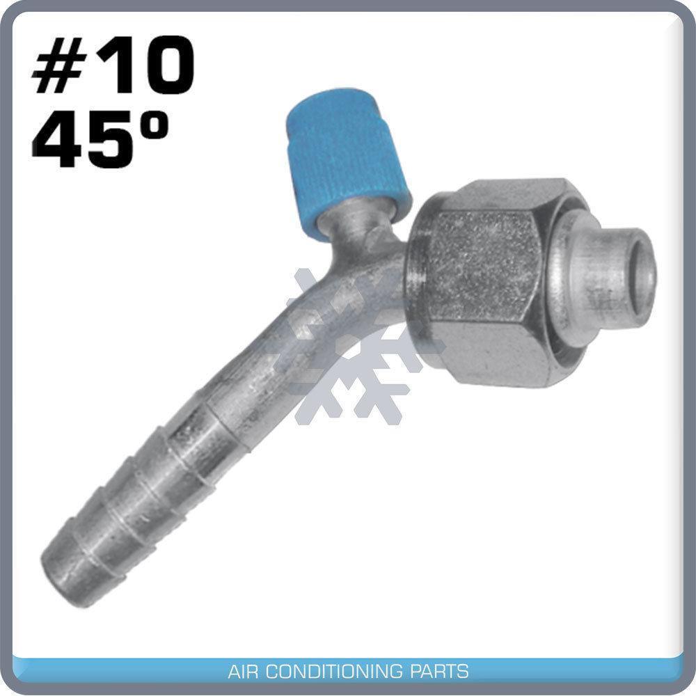 BEADLOCK A/C FITTINGS FEMALE O RING, 10X45 DEGREE WITH SERVICE PORT - Qualy Air