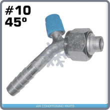 Cargar imagen en el visor de la galería, BEADLOCK A/C FITTINGS FEMALE O RING, 10X45 DEGREE WITH SERVICE PORT - Qualy Air