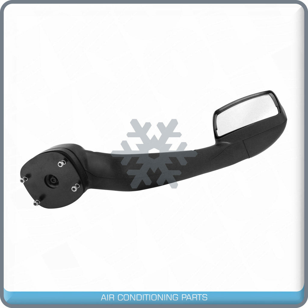 Black Hood Mirror Driver Left Side fit Kenworth T680 Peterbilt 2010+ 579 587 L/H - Qualy Air