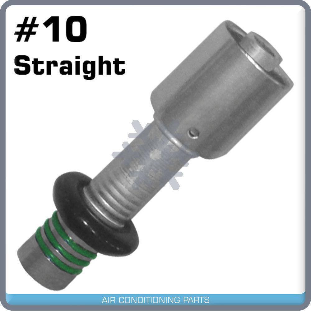 New A/C Springlock quick Disconnect Fitting,Straight Crimp Beadlock Male #10 - Qualy Air