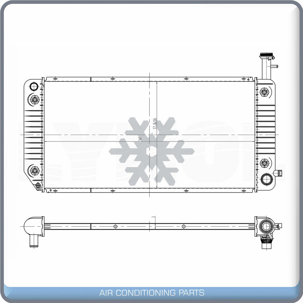 Radiator for Chevrolet Express 2500, Express 3500, Express 4500 / GMC ... QL - Qualy Air
