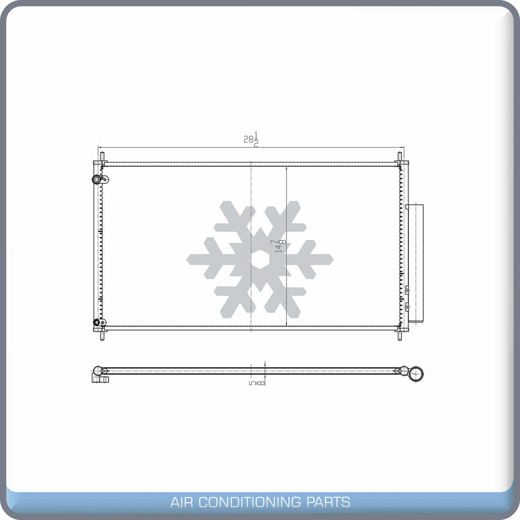 New AC Condenser For Acura 2015-2019 RLX Base Elite Tech 3.5L QL - Qualy Air