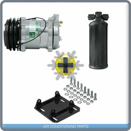 NEW AC COMPRESSOR WITH YORK TO SANDEN MOUNT AND UNIVERSAL RECIEVER - Qualy Air