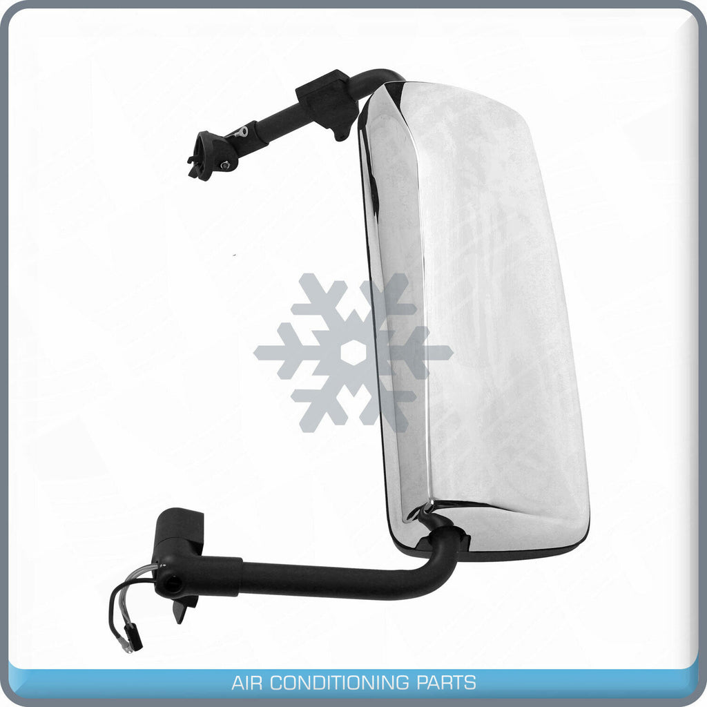 Chrome Mirror Driver Left Side Power Heated Assembly fit 04-12 Volvo VNL Truck - Qualy Air