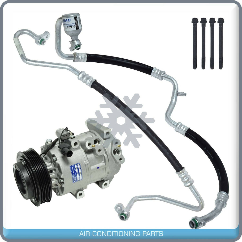 New A/C Compressor + Hoses fits Kia Rondo 2.4L 2007-2012 -  OE# 977011D200 UQ - Qualy Air