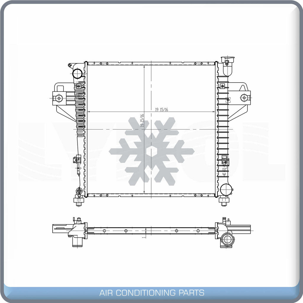 Radiator for JEEP LIBERTY 2007 V6 3.7L.. - OE# 68020278AA QL - Qualy Air
