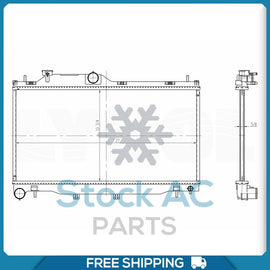 NEW Radiator fits 2015-2019 Subaru Legacy, 2.5L H4 - OE# 16400-28661 QL - Qualy Air