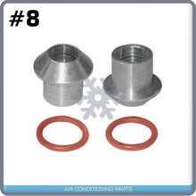 Cargar imagen en el visor de la galería, MALE INSERT ORING TO MALE FLARE A/C ADAPTER FITTING KIT #8, WITH ORINGS 4 PC - Qualy Air