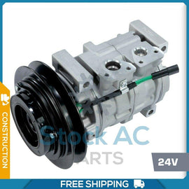 New A/C Compressor fits Hino Ranger Truck / Hitachi 470 - 24V - Qualy Air