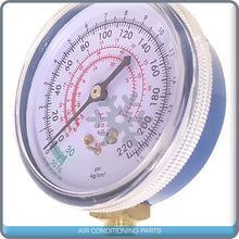 Cargar imagen en el visor de la galería, Manifold Gauge Low Pressure SAE -30 to 225 PSI R410a R12 R22 R134a - Qualy Air