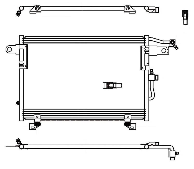 A/C Condenser for Audi 100, 100 Quattro, A6, A6 Quattro, S4, S6 QR - Qualy Air