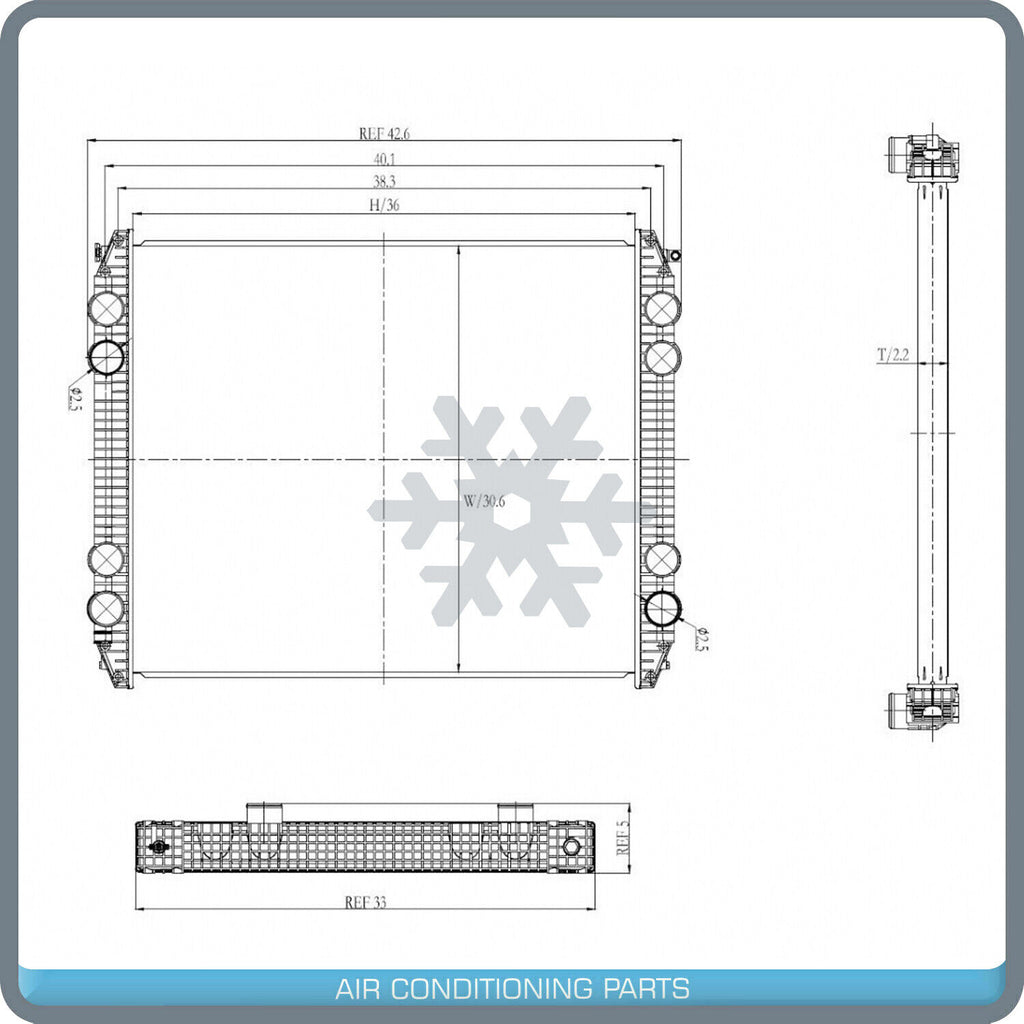 NEW Radiator for Freightliner Columbia, FLD132, M2 112, Business Class M2.. QL - Qualy Air