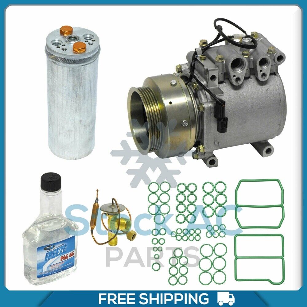 NEW A/C Compressor w/ Repair KIT fits Mitsubishi Mirage 1994 to 1997 - Qualy Air