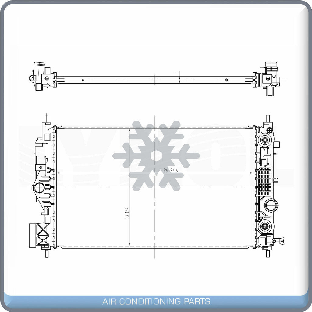 NEW Radiator fits 2016-2019 Buick Cascada, 1.6L I4 - OE# 16400-28661 QL - Qualy Air