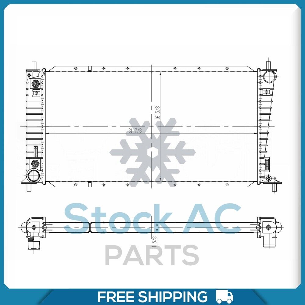 Radiator for Ford Expedition, F-150, F-150 Heritage, F-250, Lobo, F-25... QL - Qualy Air