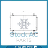 A/C Condenser for Honda Pilot, Ridgeline / Acura MDX QL