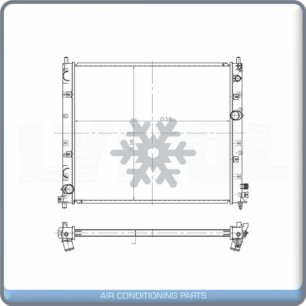 Radiator for Cadillac STS, SRX QL - Qualy Air
