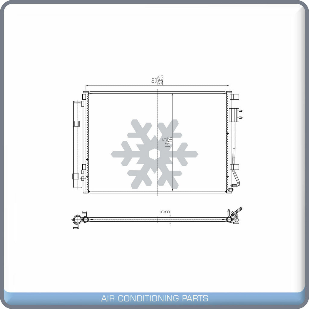 A/C Condenser for Accent, Veloster / Rio QL - Qualy Air