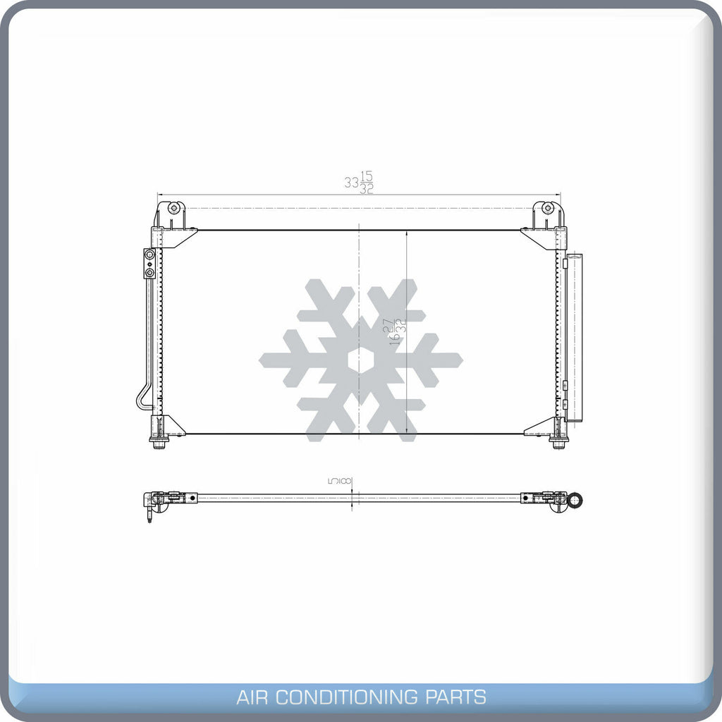 A/C Condenser for Chevrolet Silverado 2500 HD, Silverado 3500 HD / GMC Sie... QL - Qualy Air