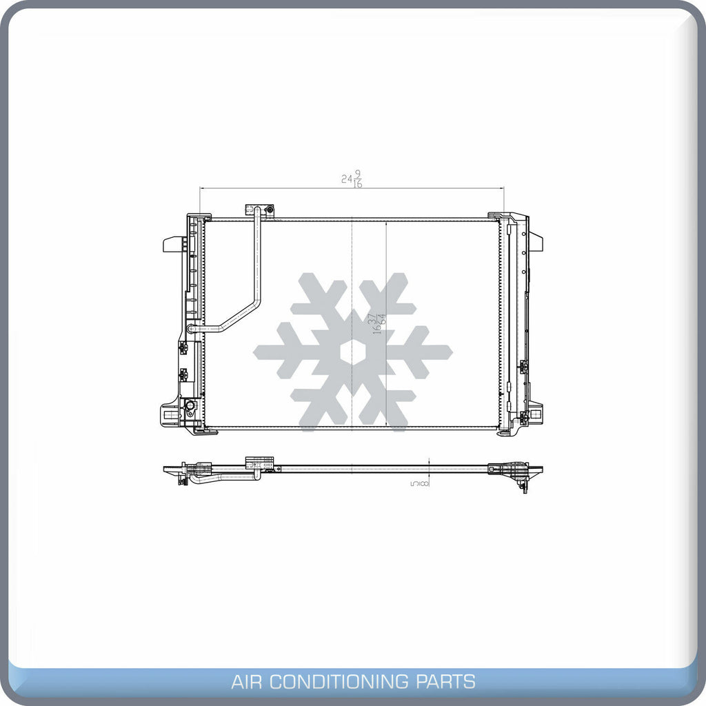 A/C Condenser for Mercedes-Benz E350, GLK250, GLK300, GLK350, SLK200, SLK3... QL - Qualy Air