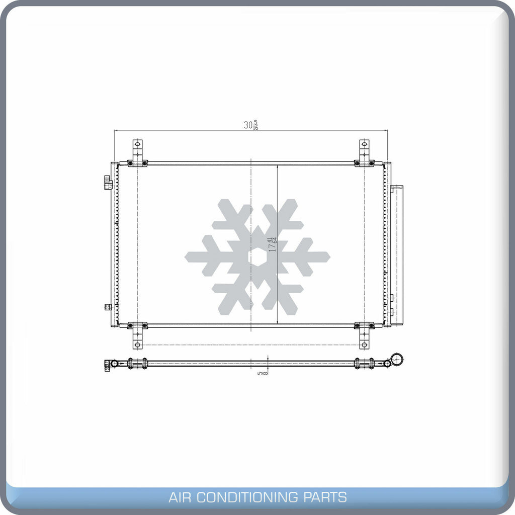 A/C Condenser for Honda Pilot, Ridgeline / Acura MDX QL - Qualy Air