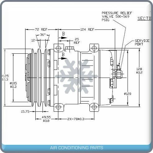 New A/C Compressor SD7H13 - Double Groove Clutch - 12V - Qualy Air