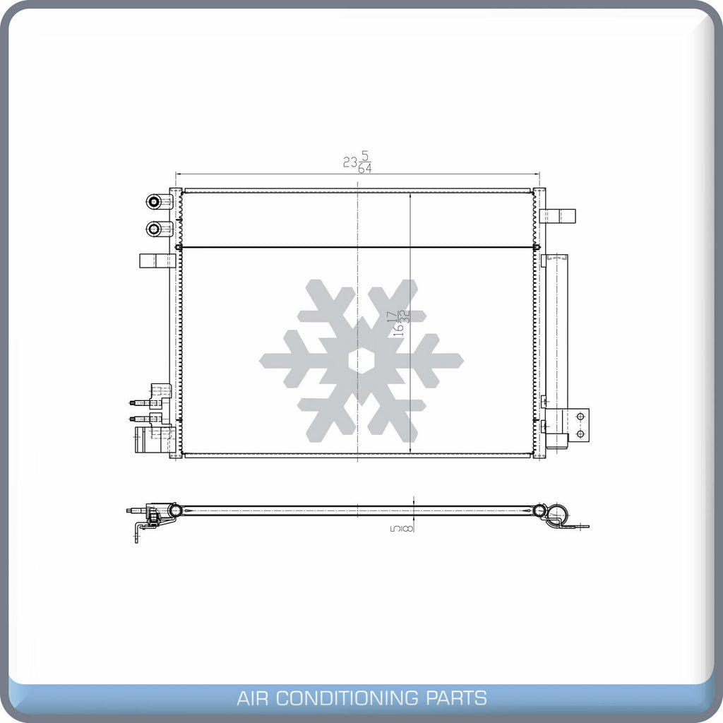 A/C Condenser for Chevrolet Camaro / Cadillac ATS, CTS QL - Qualy Air