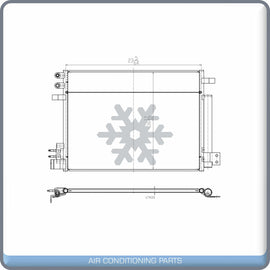 A/C Condenser for Chevrolet Camaro / Cadillac ATS, CTS QL - Qualy Air