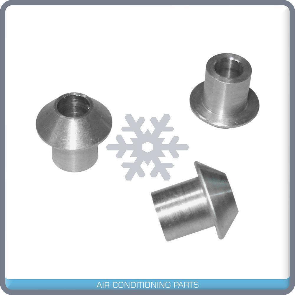 MALE INSERT ORING TO MALE FLARE A/C ADAPTER FITTING KIT #6, WITH ORINGS 4pc - Qualy Air