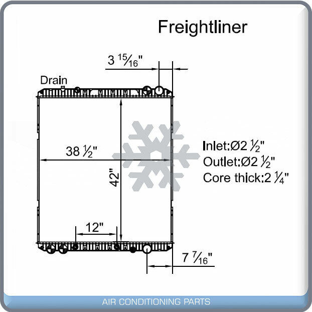 NEW Radiator for Freightliner Cascadia, Century Class, Columbia, Argosy.. QL - Qualy Air