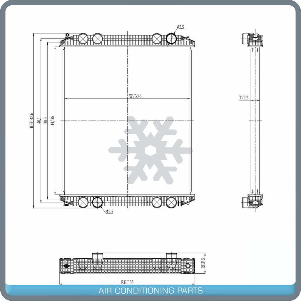NEW Radiator for Freightliner Columbia, FLD132, M2 112, Business Class M2.. QL - Qualy Air