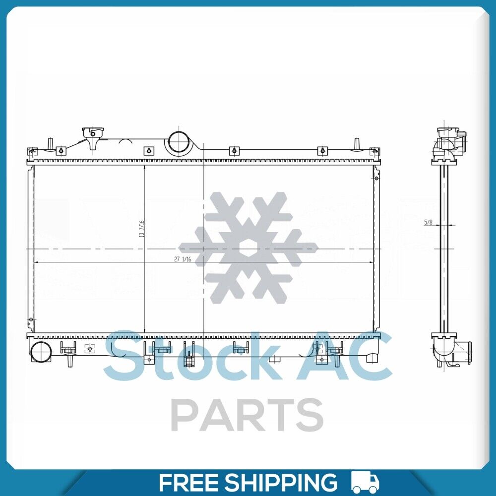 Radiator for 14-18 Subaru Forester H4 2.0l/ 2.5l - OE# SU3010657 QL - Qualy Air