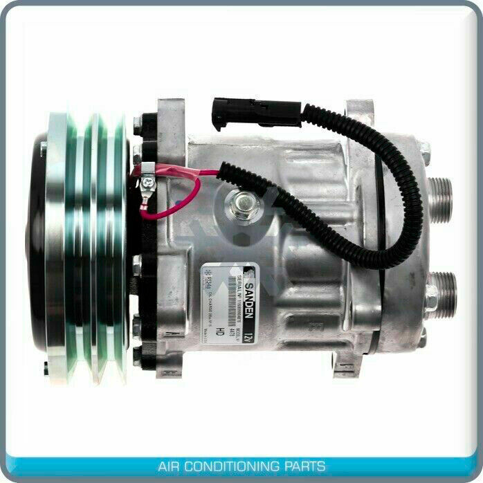 A/C Compressor OEM Sanden SD7H15 fits Case IH / Caterpillar / DEUTZ / Hesst... - Qualy Air