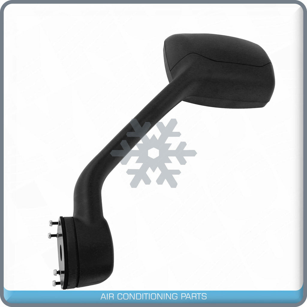 Black Hood Mirror Driver Left Side fit Kenworth T680 Peterbilt 2010+ 579 587 L/H - Qualy Air