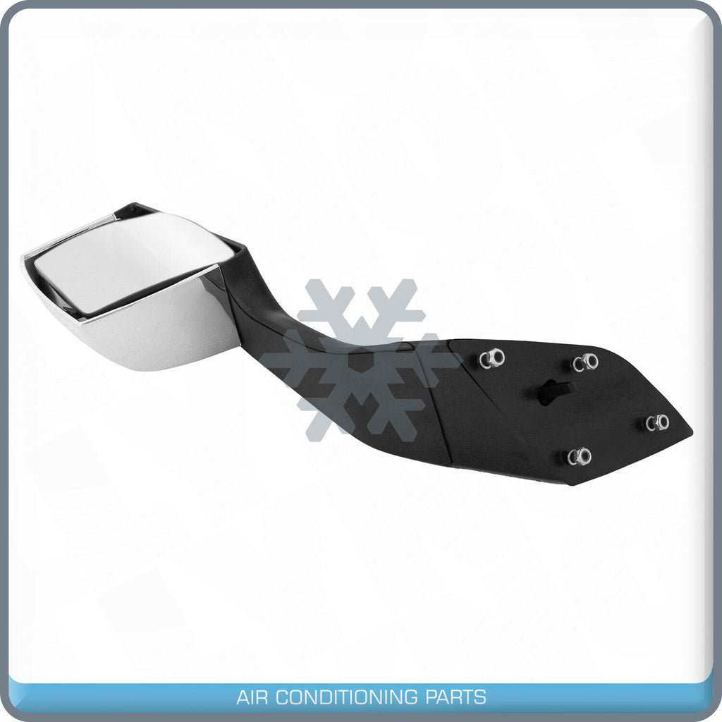 Chrome Hood Mirror Passenger Right Side Replacement fit 15-17 Volvo VNL VNM VNX - Qualy Air