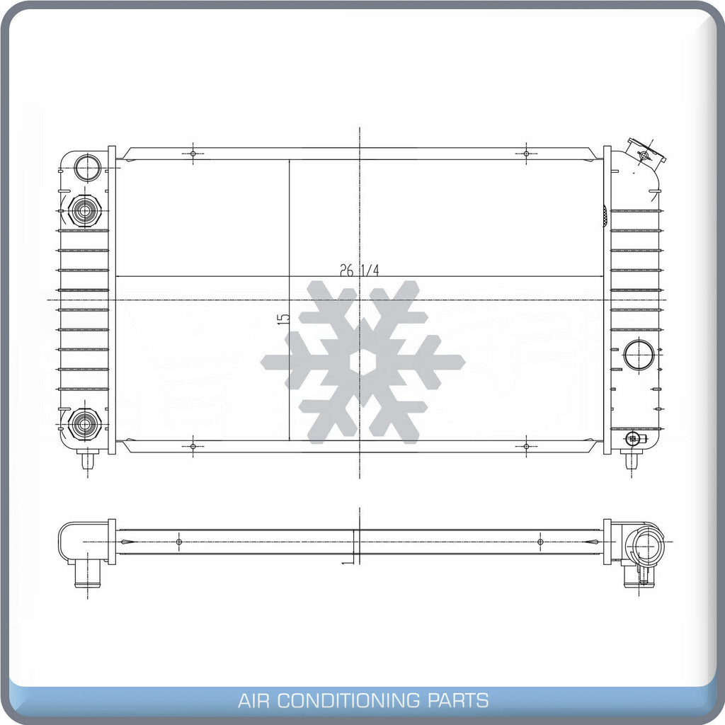 Radiator for Chevrolet Blazer, S10 / GMC Jimmy, Sonoma / Isuzu Hombre QL - Qualy Air
