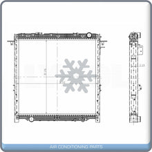 Load image into Gallery viewer, NEW Radiator for 2017-up CASCADIA, INLET &amp; OUTLET SAME SIDE, FRAMED VERSION QL - Qualy Air
