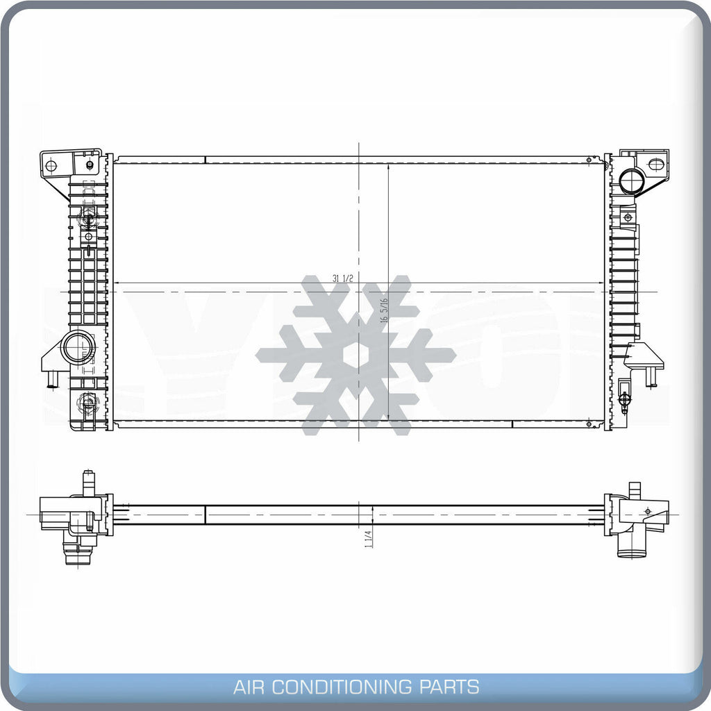 Radiator for 11-14 Ford F150 3.5L - OE# FO3010303 QL - Qualy Air
